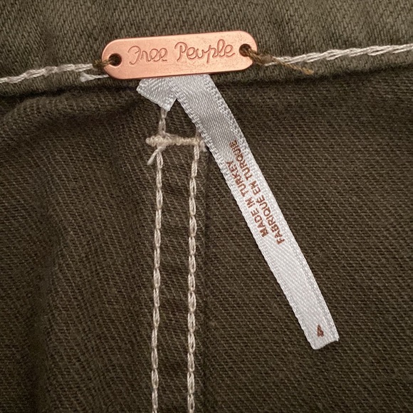 Free People Army Green High Waist Belted Mini Skirt NWT - Picture 8 of 11